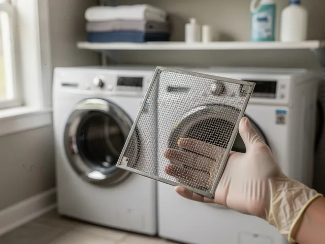 Madison Dryer Vent Cleaning specialist performing detailed lint trap cleaning service in Madison