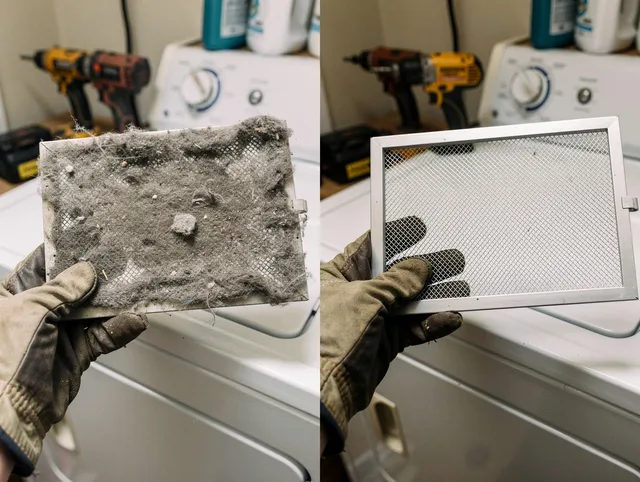 Professional lint trap cleaning by Madison Dryer Vent Cleaning in Madison